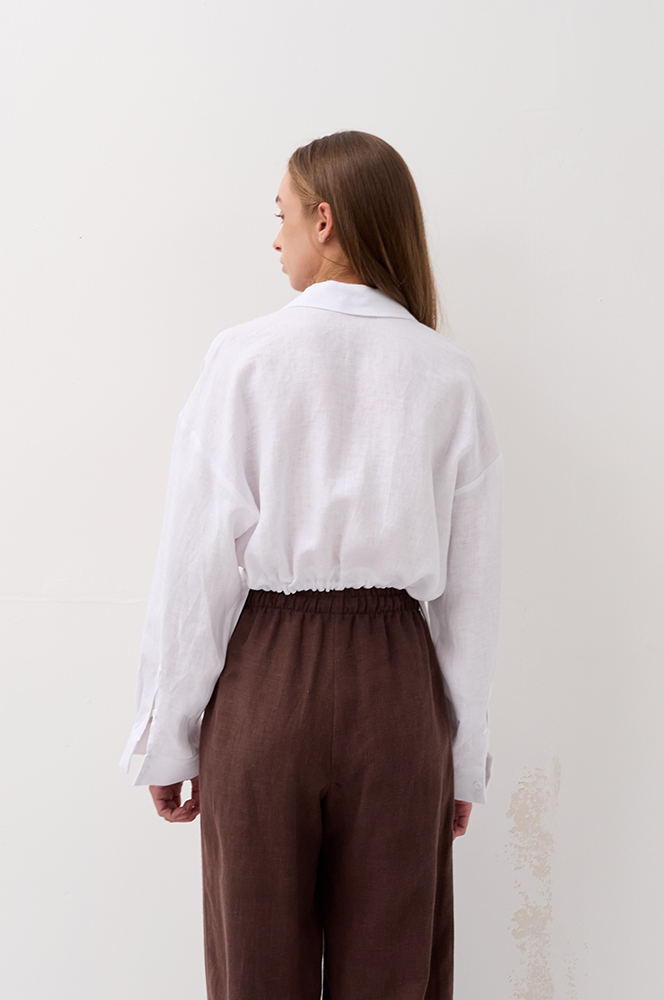 Штани льон шоколад (БР 68/6)